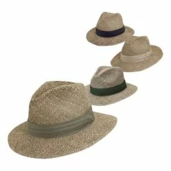 Promo 🥰 Hats & Caps Men's Dorfman-Pacific Scala Twisted Seagrass Safari Assorted Sun Hat 👍